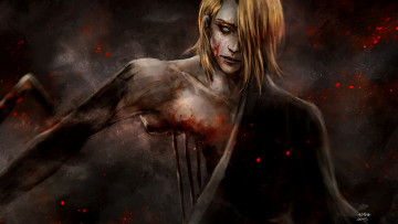 Картинка аниме bleach блич парень кровь арт