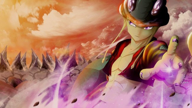 Обои картинки фото аниме, hunter x hunter, меруэм, муравей-химера, король, арт, скалы