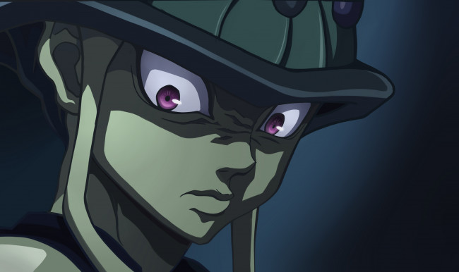 Обои картинки фото аниме, hunter x hunter, взгляд, злость, король, меруэм, арт