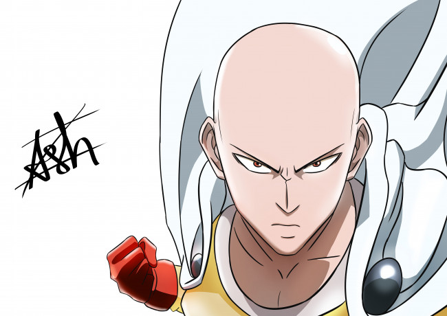 Обои картинки фото аниме, one punch man, сайтама, ванпачмен, взгляд, парень
