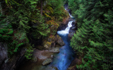 Картинка природа водопады камни поток