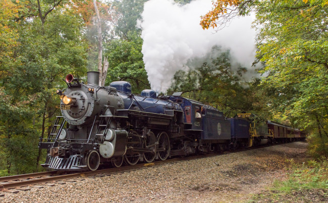 Обои картинки фото техника, паровозы, состав, локомотив