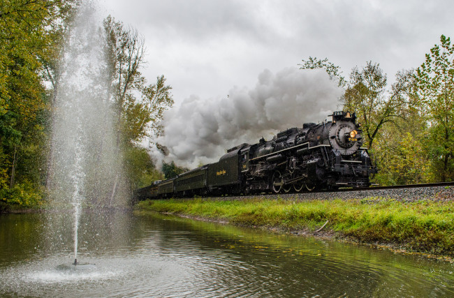 Обои картинки фото техника, паровозы, состав, локомотив