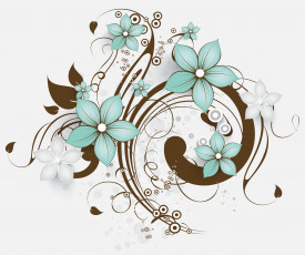 Картинка векторная+графика цветы+ flowers цвета фон узор цветы