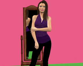 Картинка 3д+графика люди+ people фон взгляд девушка