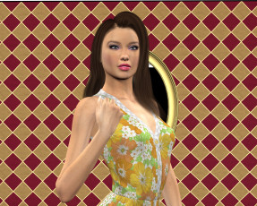 Картинка 3д+графика люди+ people фон взгляд девушка