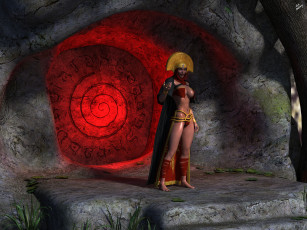 Картинка 3д+графика фантазия+ fantasy девушка фон взгляд