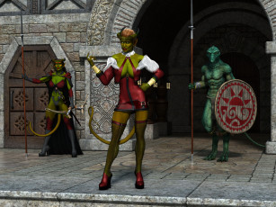 Картинка 3д+графика существа+ creatures фон взгляд эльфийка существо