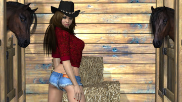 Картинка 3д+графика люди+ people фон девушка взгляд