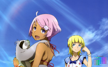 Картинка календари аниме девушка 2018 взгляд животное