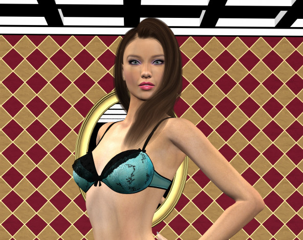 Обои картинки фото 3д графика, люди , people, фон, взгляд, девушка