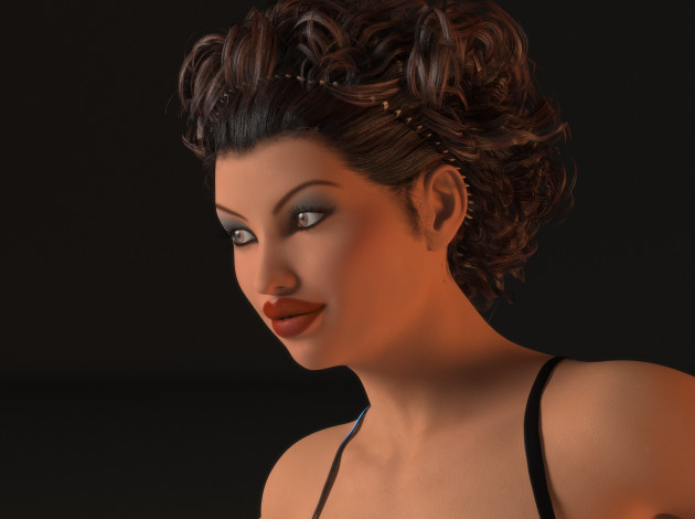 Обои картинки фото 3д графика, портрет , portraits, фон, девушка, взгляд