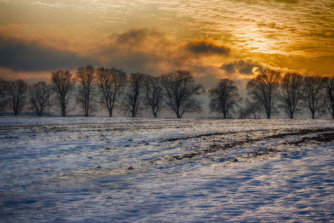 Обои картинки фото природа, зима, простор