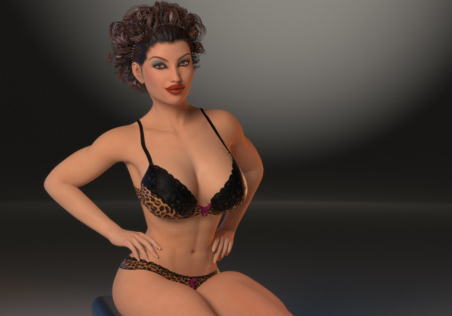 Обои картинки фото 3д графика, люди , people, фон, взгляд, девушка