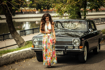 Картинка волга+газ-+24 автомобили -авто+с+девушками девушка автомобиль газ- 24 волга