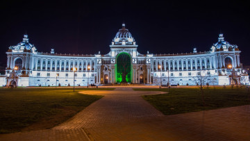 Картинка города казань+ россия казань город ночь кремлевская набережная центр