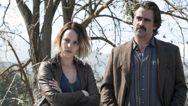 Обои картинки фото true detective , сериал 2014 – 2019, кино фильмы, -unknown , другое, настоящий, детектив, криминал, триллер, драма, сериал, рэйчел, макадамс, колин, фаррелл, detective, ani, bezzerides, ray, velcoro