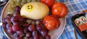 обоя еда, фрукты,  ягоды, виноград, манго, хурма