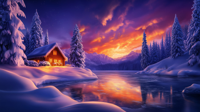 Обои картинки фото разное, компьютерный дизайн, зима, снег