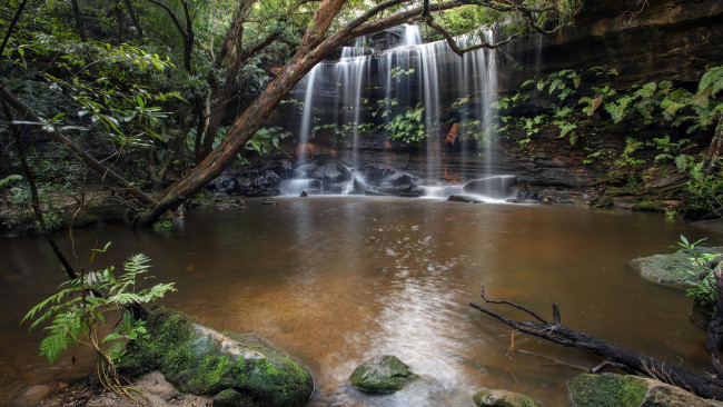 Обои картинки фото andamira falls, brisbane water national park,  australia, природа, водопады, andamira, falls, brisbane, water, national, park, australia