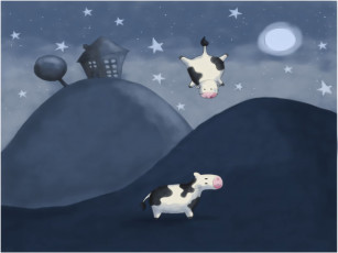 Картинка рисованные животные коровы