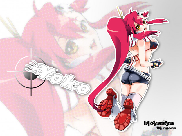 Обои картинки фото аниме, tengen, toppa, gurren, lagann, yoko, littner