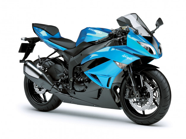 Обои картинки фото kawasaki, ninja, zx, 6r, 2009, мотоциклы