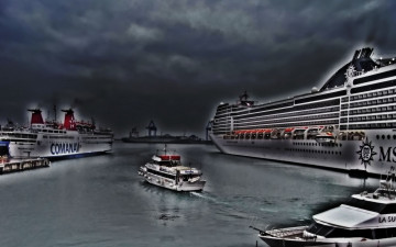 обоя корабли, разные, вместе