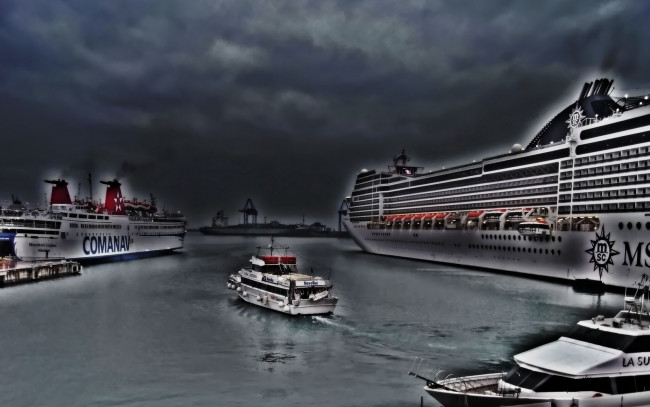 Обои картинки фото корабли, разные, вместе