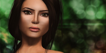 Картинка 3д графика portraits портрет лицо брюнетка