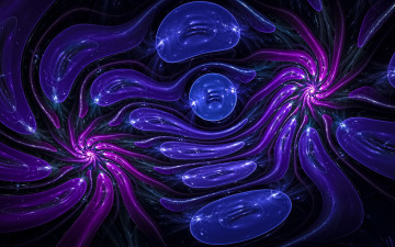 Картинка 3д графика fractal фракталы фон узор