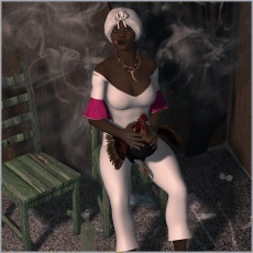 Картинка 3д+графика people+ люди девушка курица