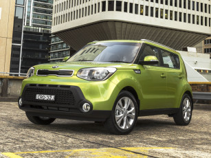Картинка автомобили kia au-spec soul зеленый 2014г