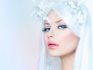 Картинка девушки -unsort+ лица +портреты губы макияж взгляд