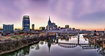 Картинка nashville +tennessee города -+мосты америка