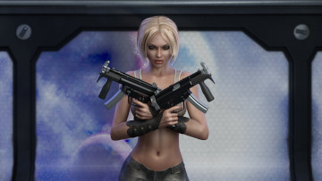 Картинка 3д+графика fantasy+ фантазия оружие девушка