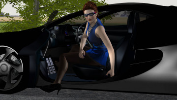 Картинка 3д+графика people+ люди девушка взгляд