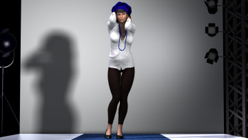 Картинка 3д+графика people+ люди девушка взгляд