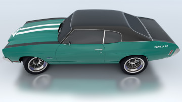 обоя автомобили, 3д, chevelle, yenco, 1970