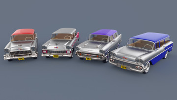 Картинка автомобили 3д mix chevrolet nomad