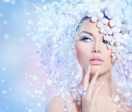 Обои картинки фото девушки, -unsort , лица,  портреты, макияж, украшения