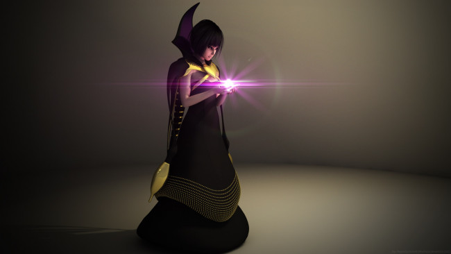 Обои картинки фото 3д графика, fantasy , фантазия, фон, магия, девушка