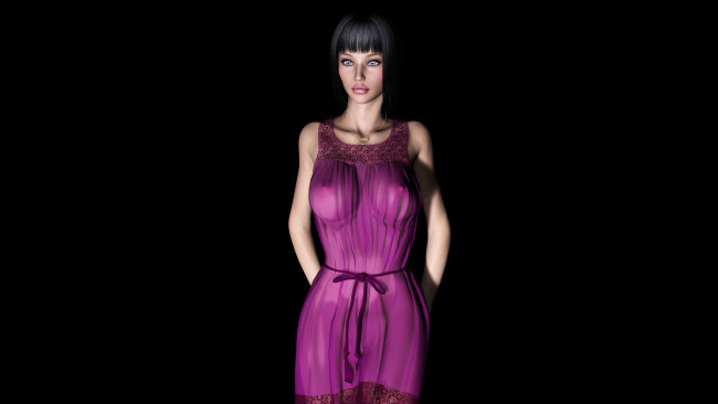 Обои картинки фото 3д графика, people , люди, девушка, фон, взгляд