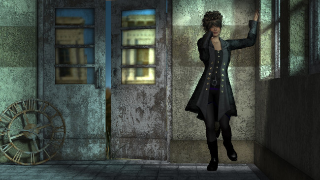 Обои картинки фото 3д графика, people , люди, девушка, комната