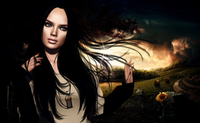 Обои картинки фото 3д графика, people , люди, девушка