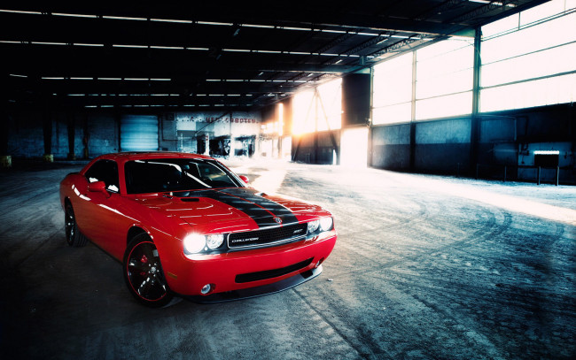 Обои картинки фото автомобили, dodge, srt, challenger, красный