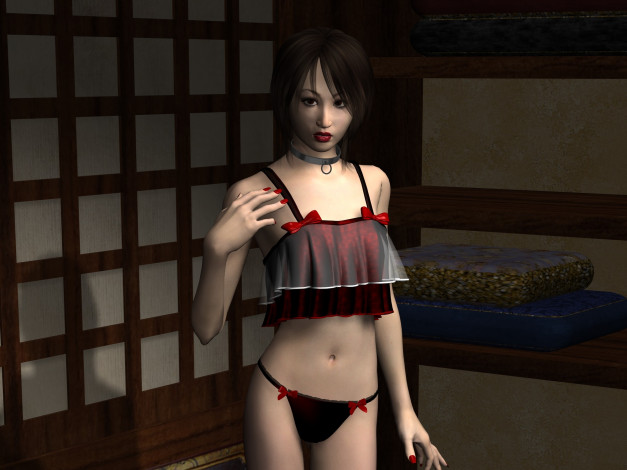 Обои картинки фото 3д графика, люди , people, фон, взгляд, девушка