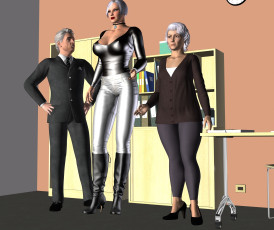 Картинка 3д+графика люди+ people девушки фон взгляд мужчина