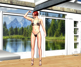 Картинка 3д+графика люди+ people девушка взгляд фон