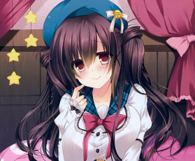 Картинка аниме unknown +другое фон взгляд девушка